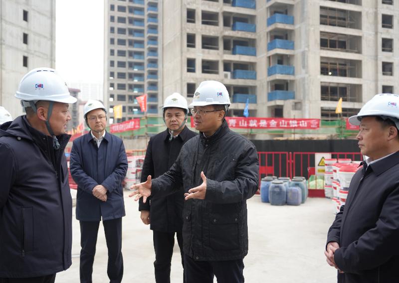 2024年12月26日，湖南省委常委、岳陽市委書記謝衛(wèi)江到四化建南區(qū)改造項目九禧府樓盤調(diào)研